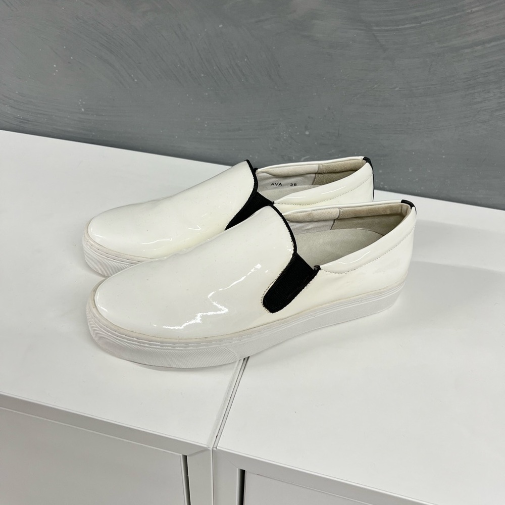 White Patent Loafers